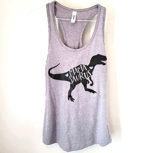 Mama-saurus Rex Gray Tank Top